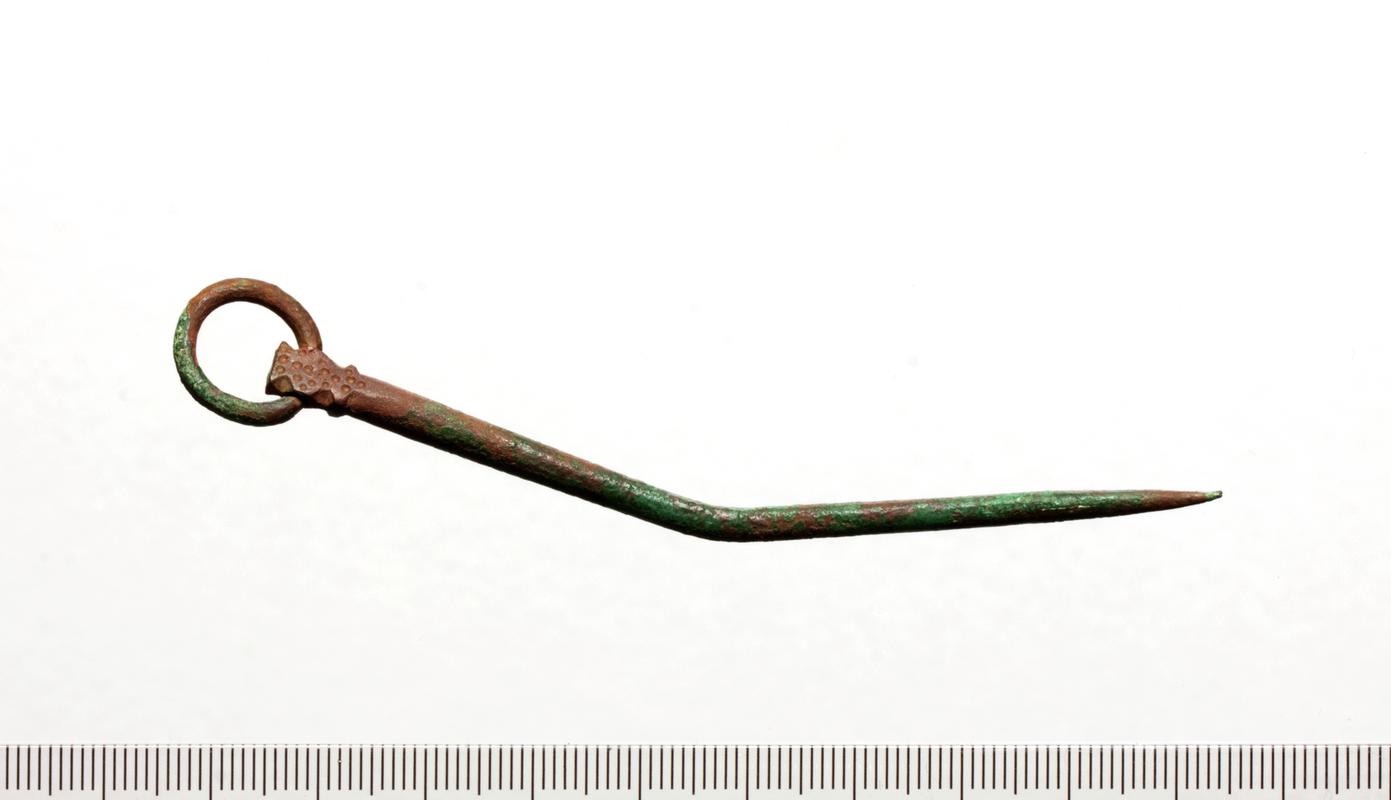 Early medieval copper alloy ringed pin