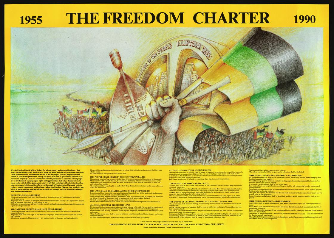 &#039;Poster 1955 The Freedom Charter 1990.&#039;