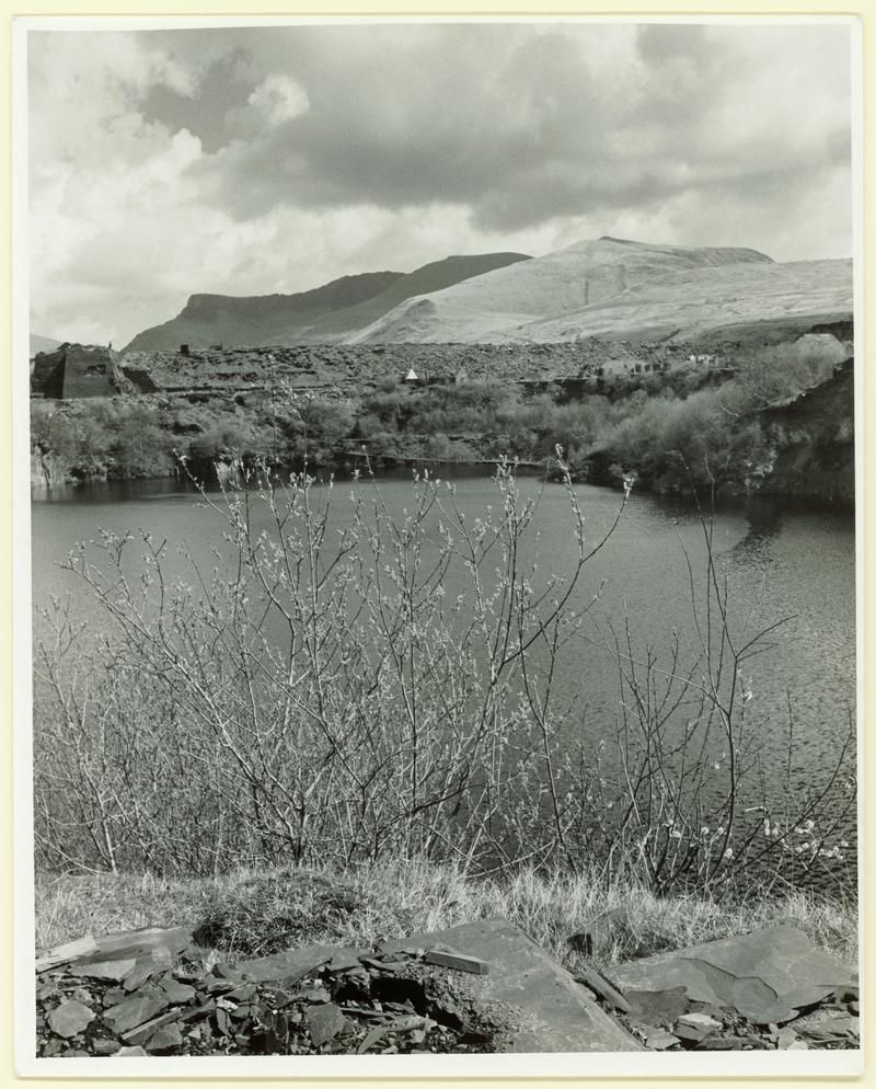 Flooded slate quarry workings at Talysarn.



Print from film negative 2014.35/54.