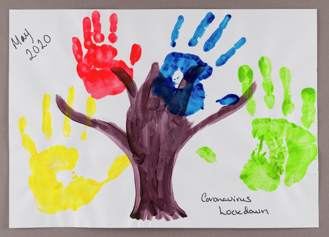 Handprint drawing.