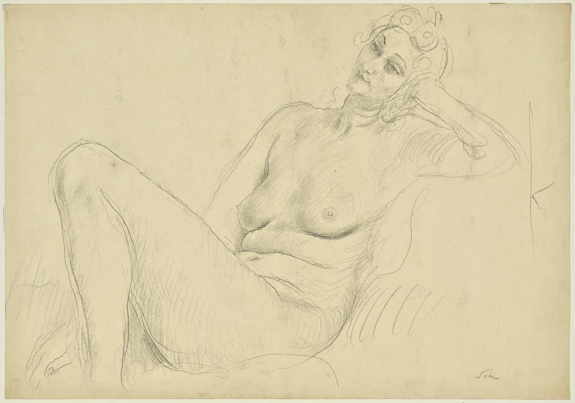 Woman Lying on a Couch