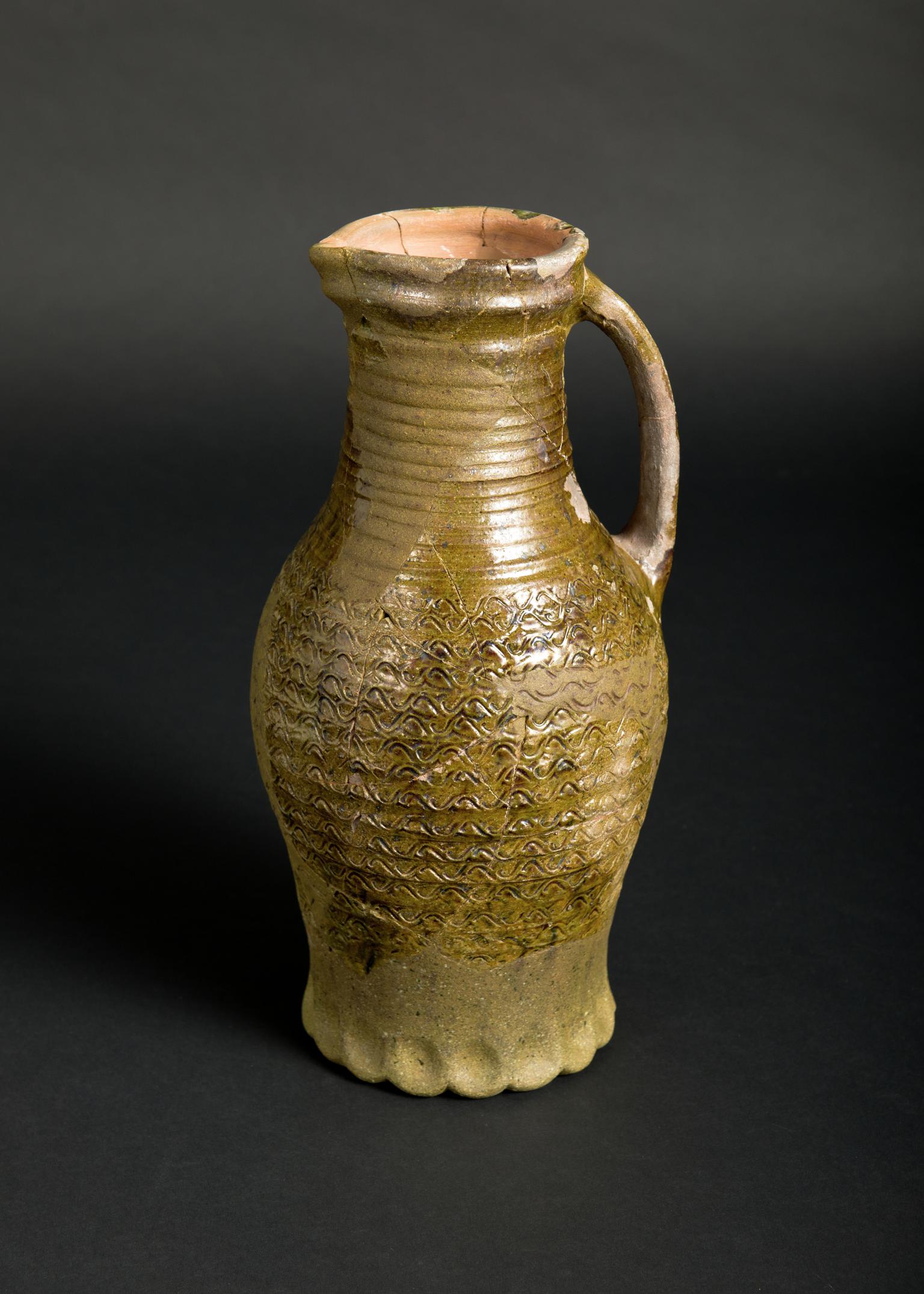 Medieval pottery pitcher