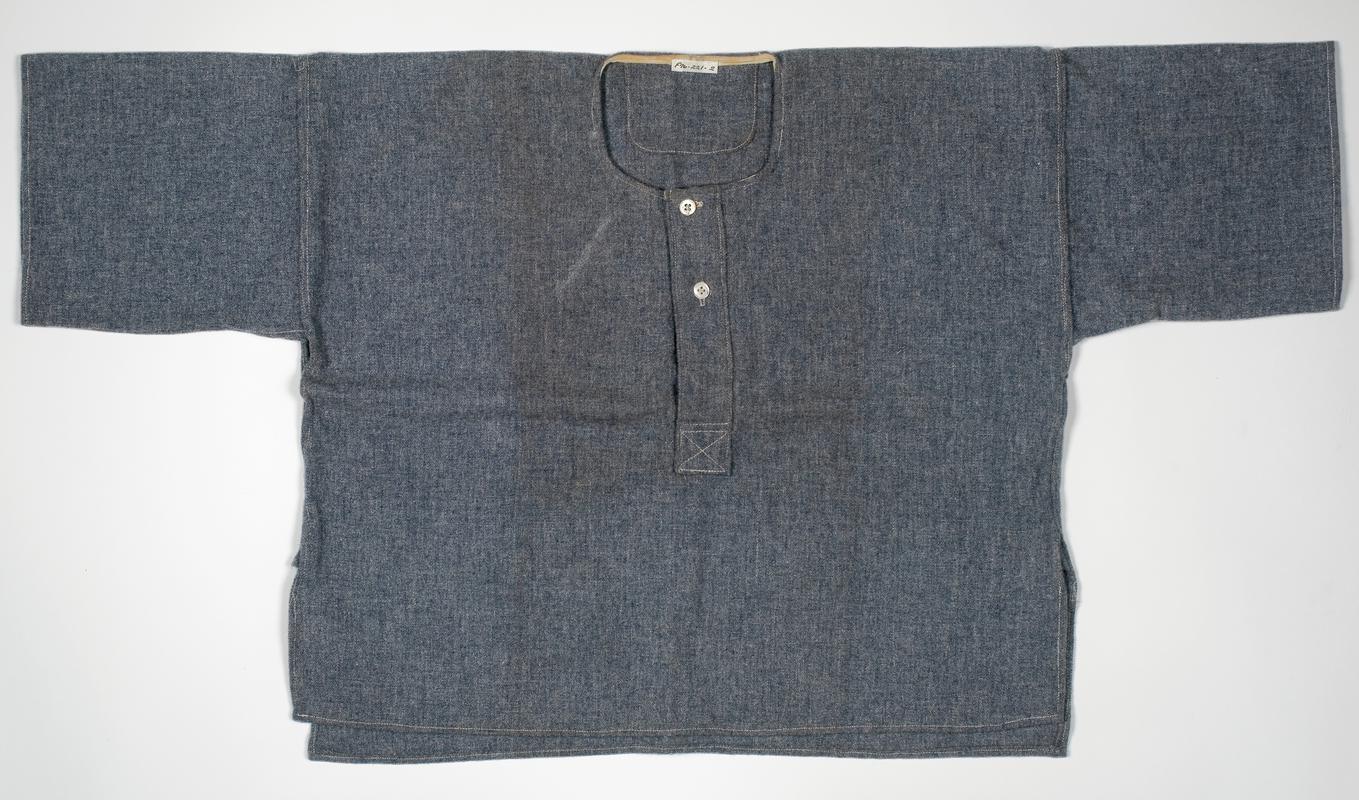 Tinplate workers&#039; blue flannel shirt