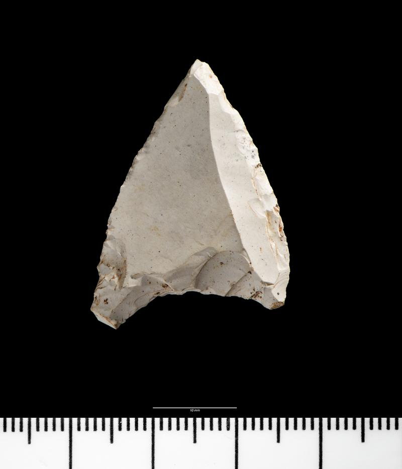 Neolithic flint oblique arrowhead