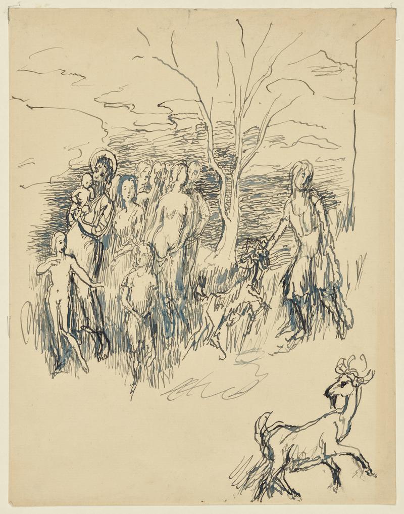 Women and Children with Goats