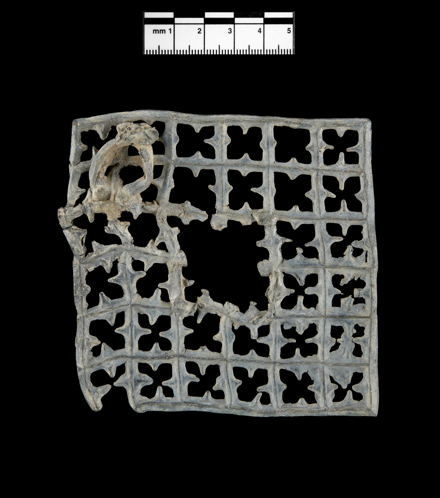 Medieval lead ventilator grille