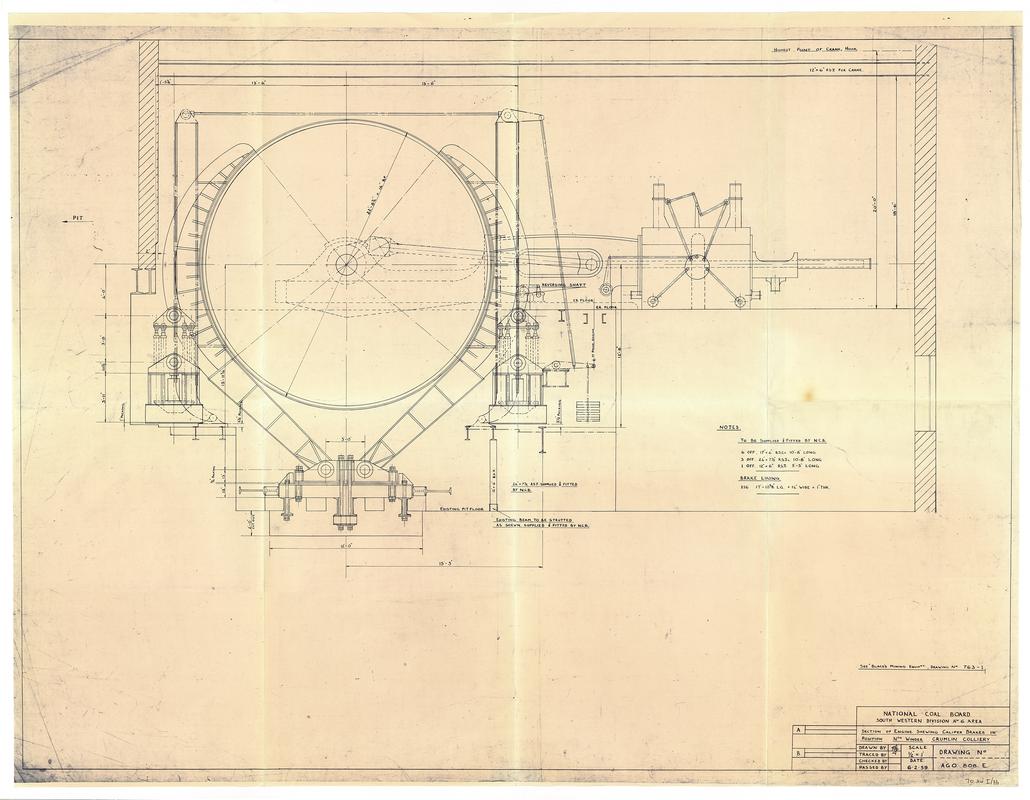 Crumlin Navigation Colliery engineering drawing.