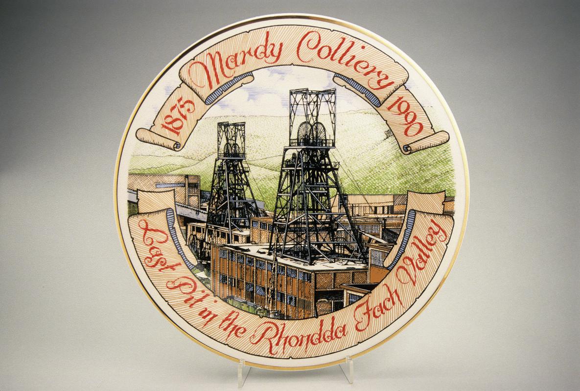 Commemorative Plate, &#039;Mardy Colliery&#039;