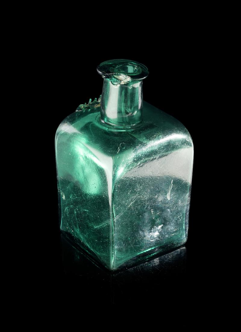 Roman glass square bottle