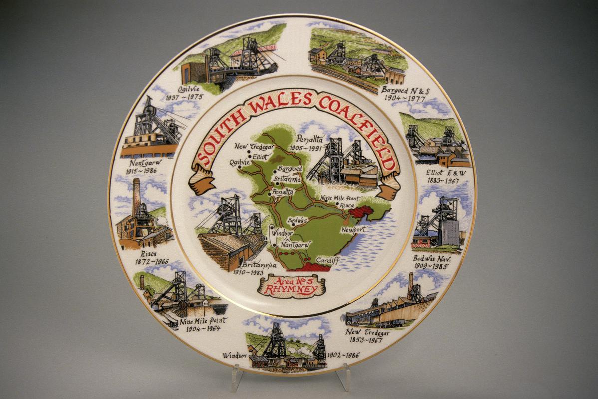 Commemorative Plate - &#039;South Wales Coalfield Area No.5 Rhymney&#039;