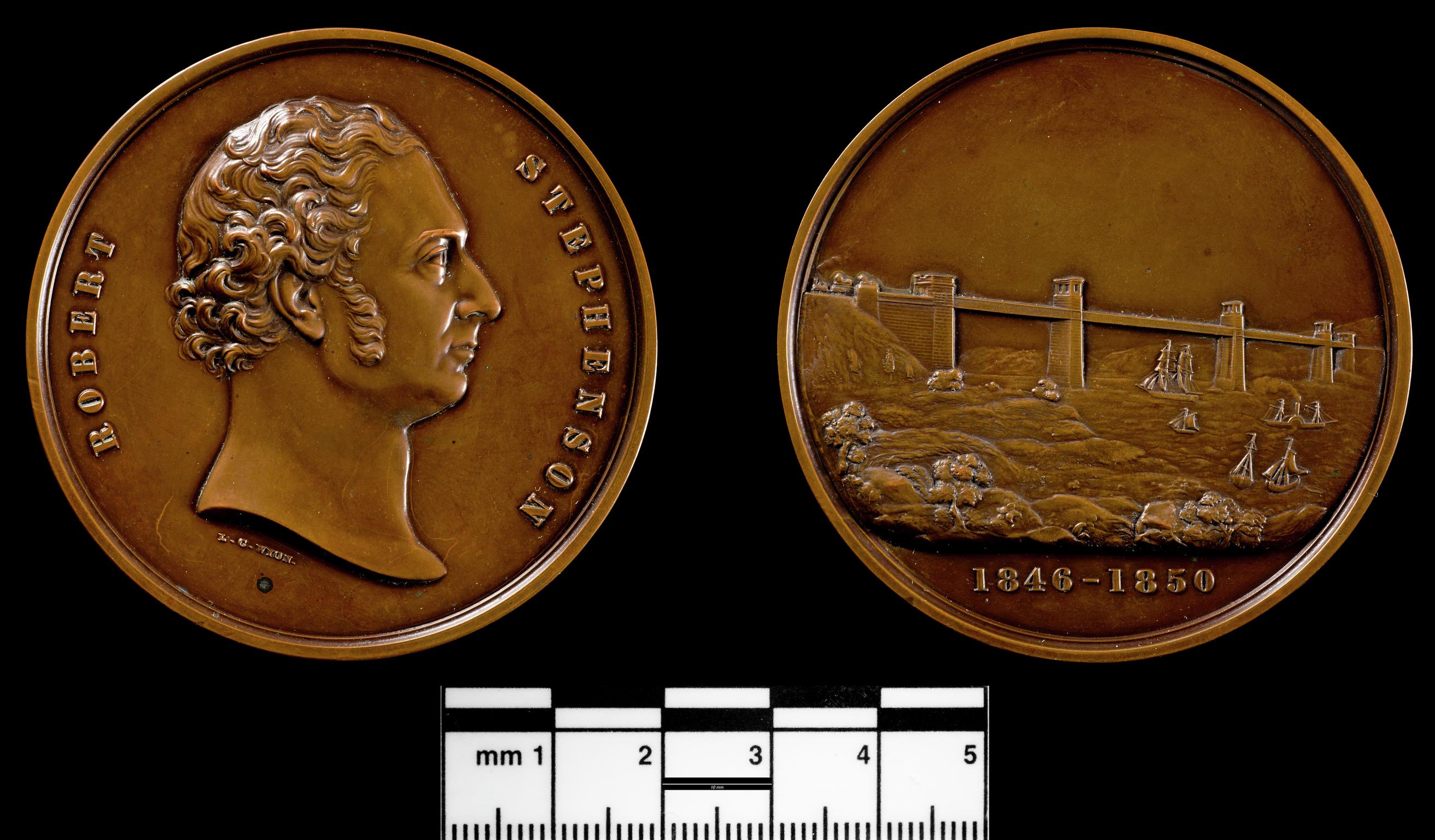 Robert Stephenson, Britannia Bridge, medal