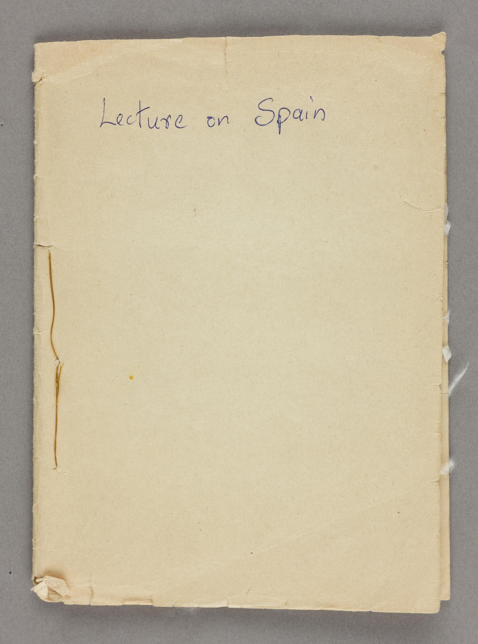 Lecture on Spain (lecture notes)