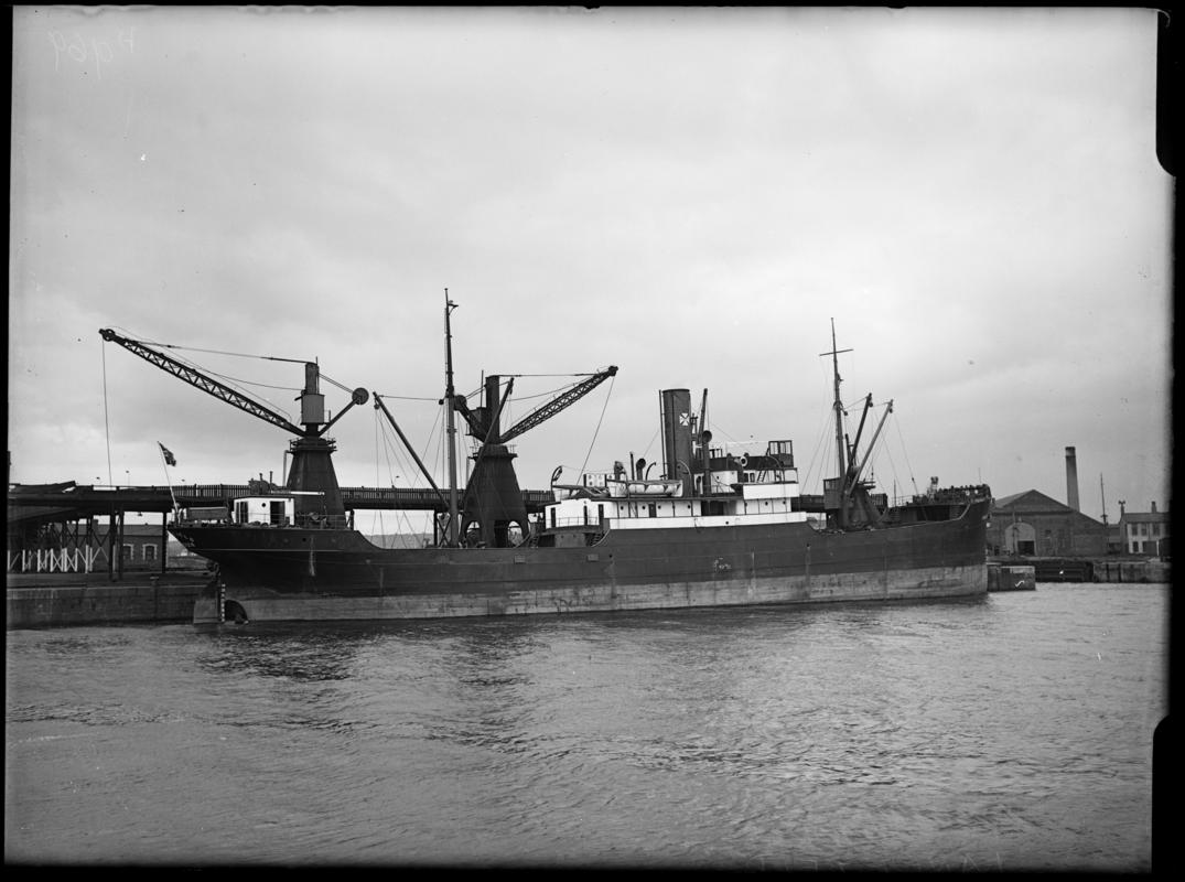 Three quarter Starboard stern view of S.S. FANEFJELD, c.1936.