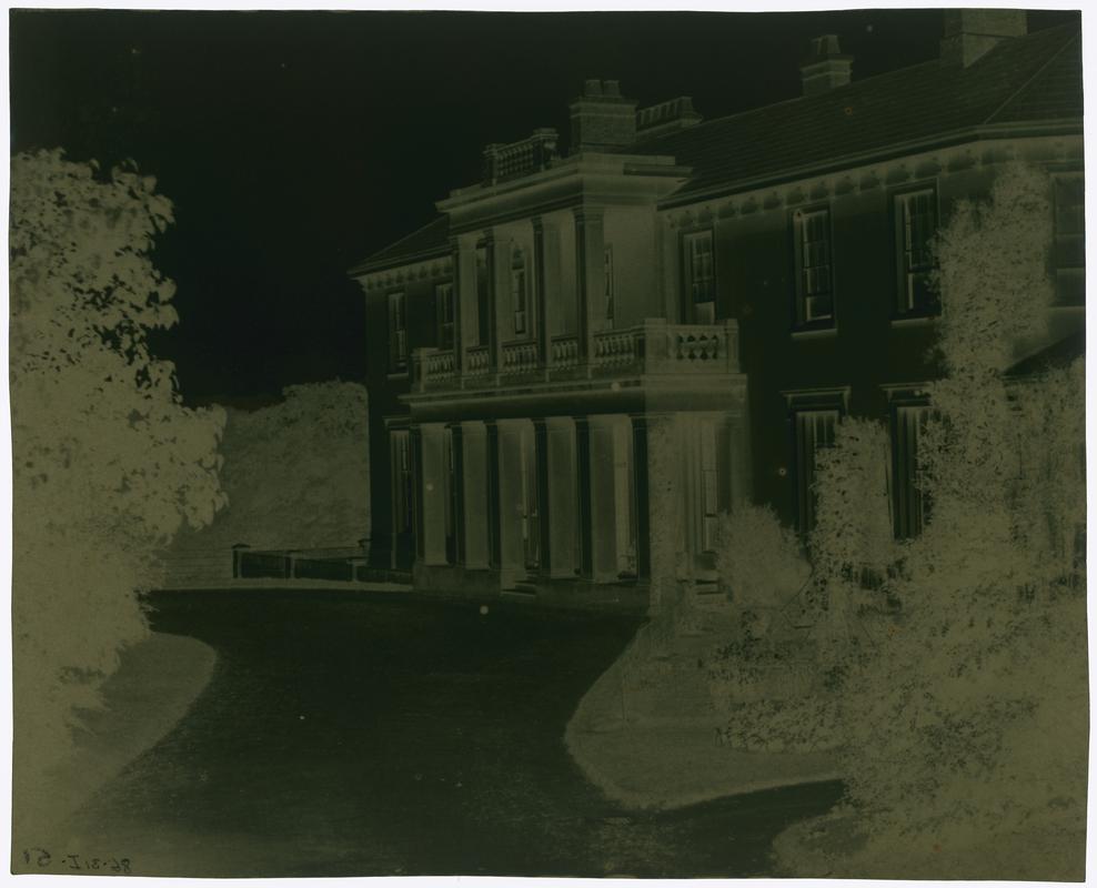 Penllergare House, paper negative