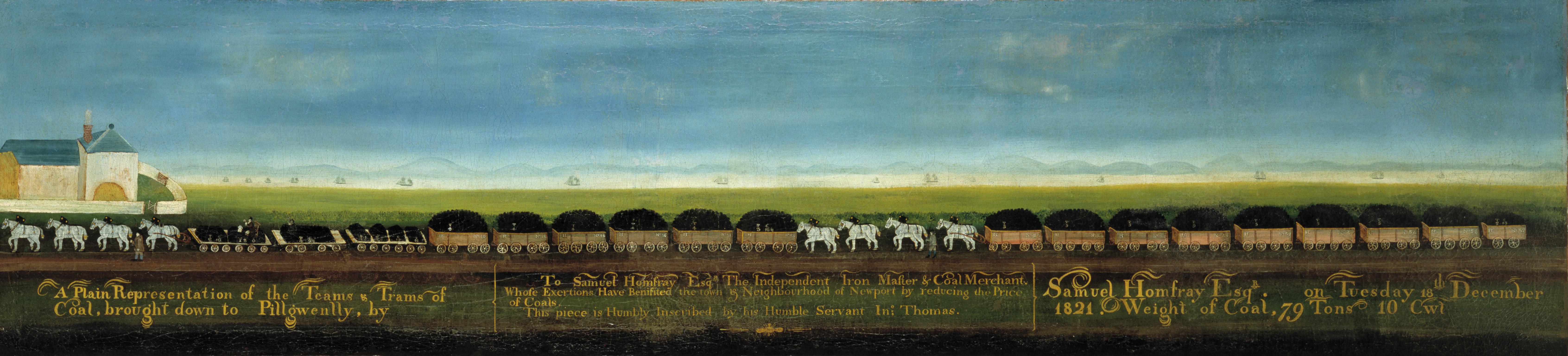 A plain representation of the teams and trams of coal bought down to Pillgwenlly by Samuel Homfray
