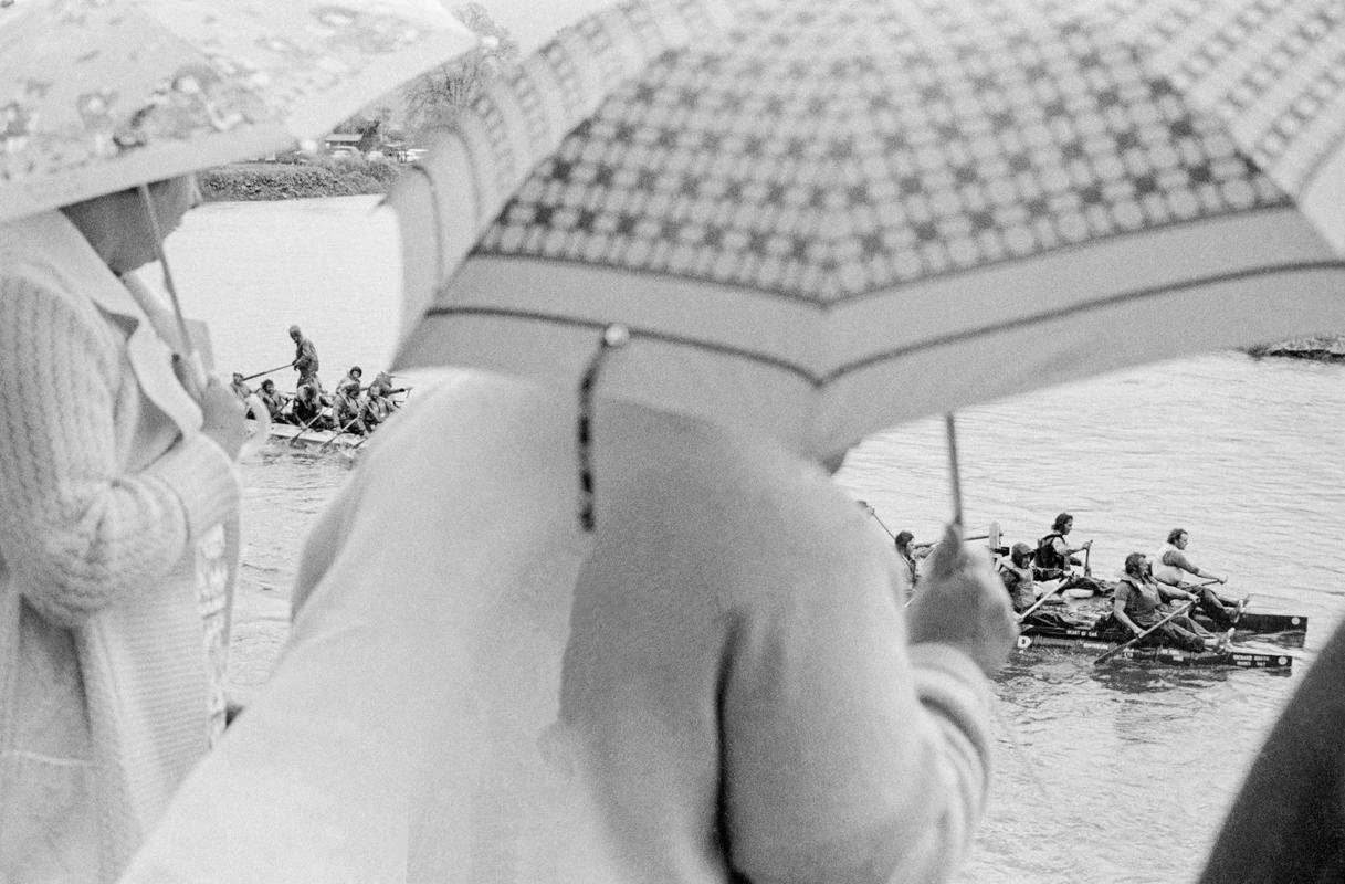GB. WALES. Tintern. Raft Race. 1979.