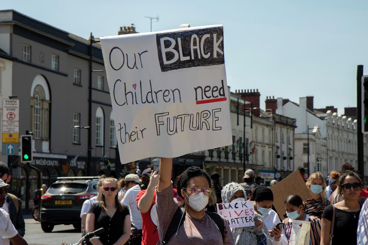 Black Lives Matter protest, Cardiff. 31st May 2020.