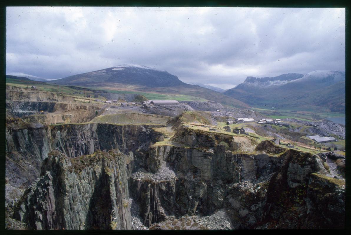 General view of Llechwedd slate quarry.