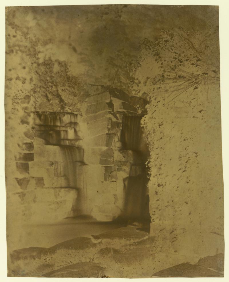 Penllergare, waterfall, paper negative