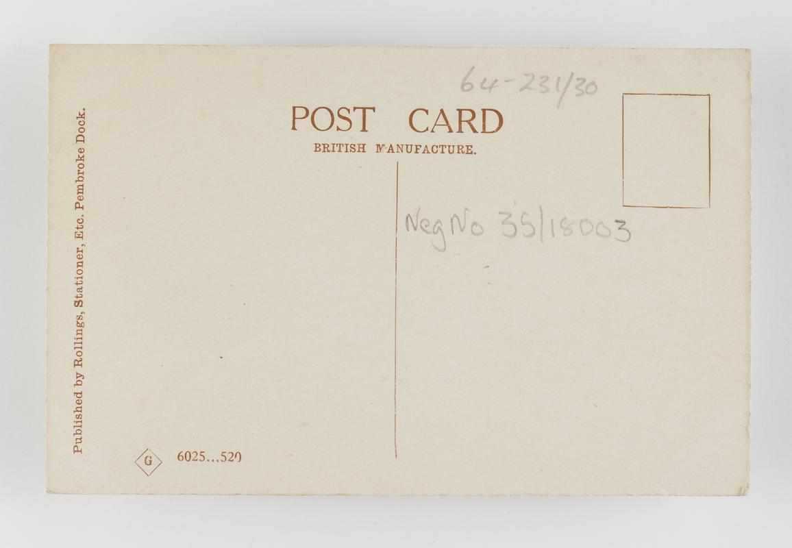 Pembroke Dock, postcard