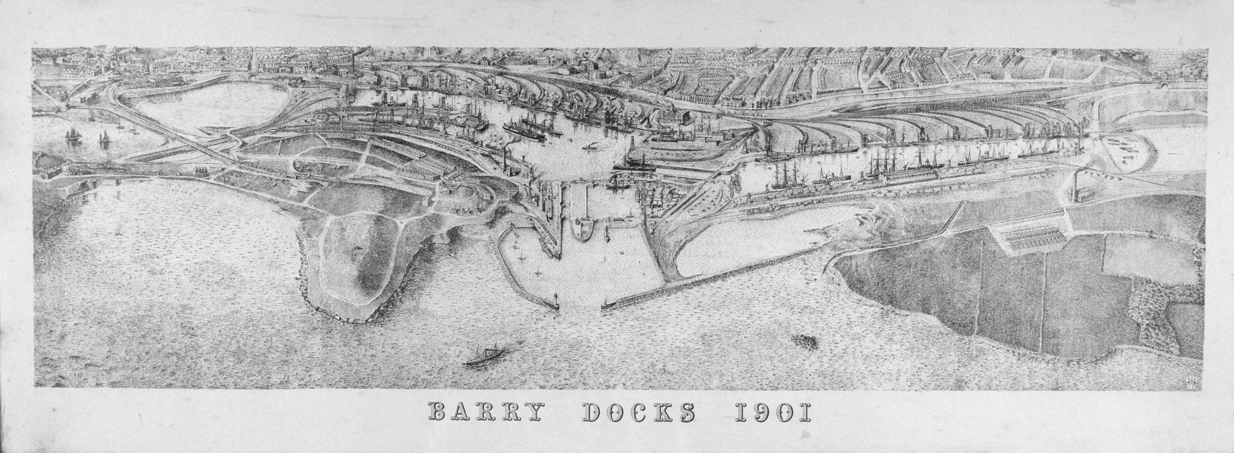 Barry Docks 1901 (print)