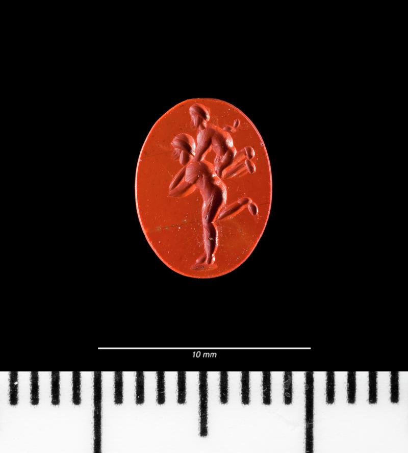 Roman intaglio (satyr carrying child)