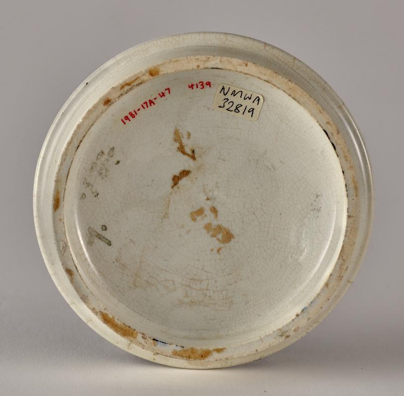 Pot-lid, &#039;THE CHIN CHEW RIVER&#039;, c1860
