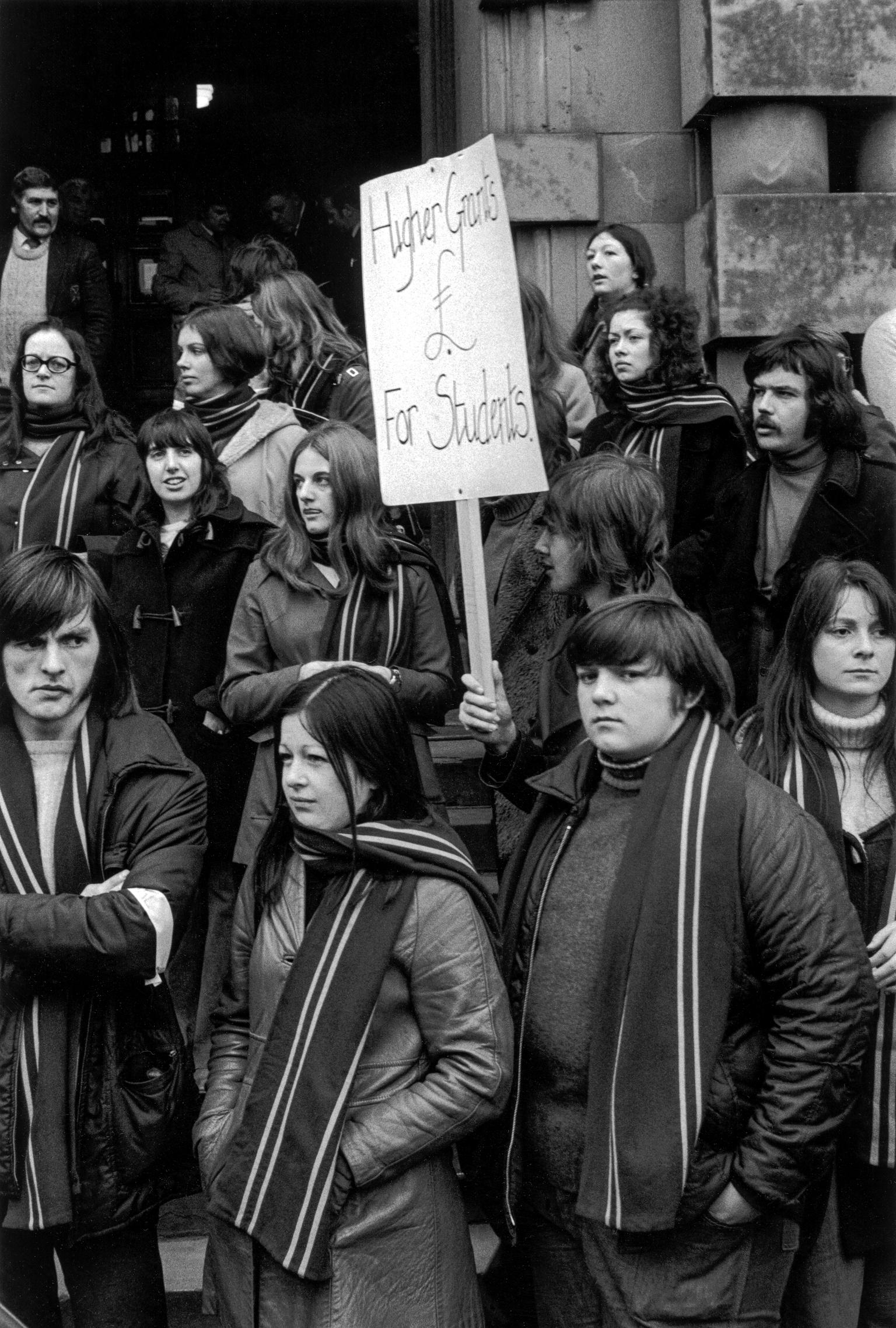 Student protest. Newport, Wales
