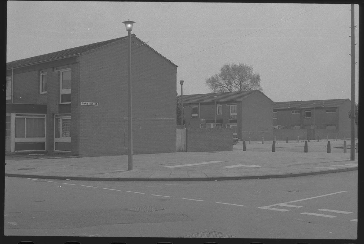 Corner of road, Loudoun Square area, Butetown.