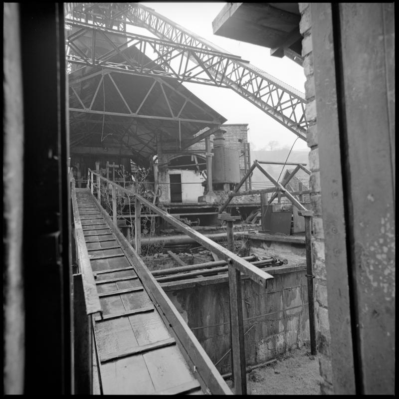 Black and white film negative showing pit top, Lewis Merthyr Colliery.  &#039;Lewis Merthyr&#039; is transcribed from original negative bag.