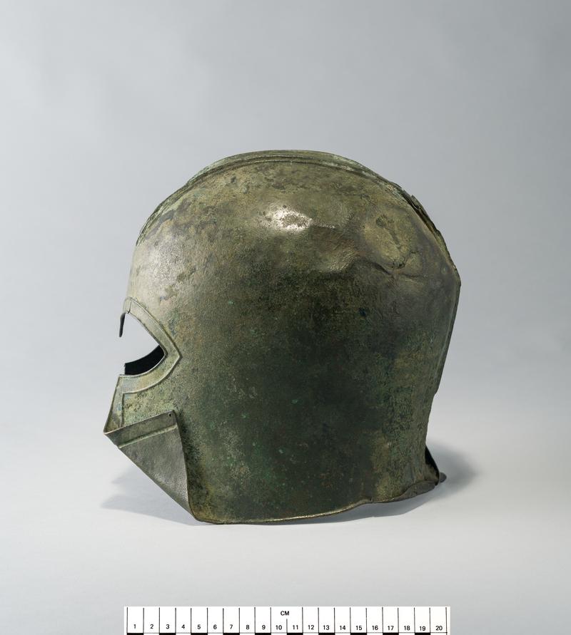 Greek copper alloy helmet