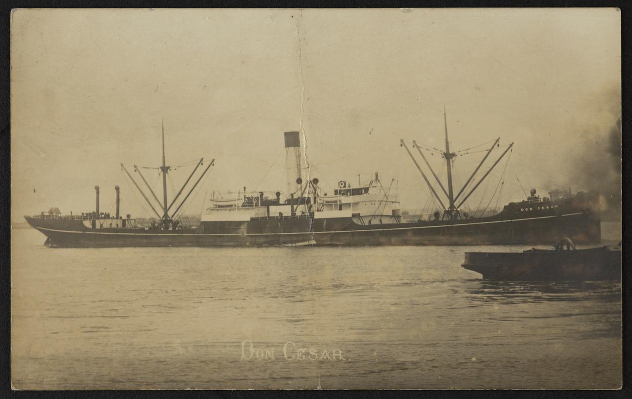 Starboard side view of the S.S. DON CESAR.