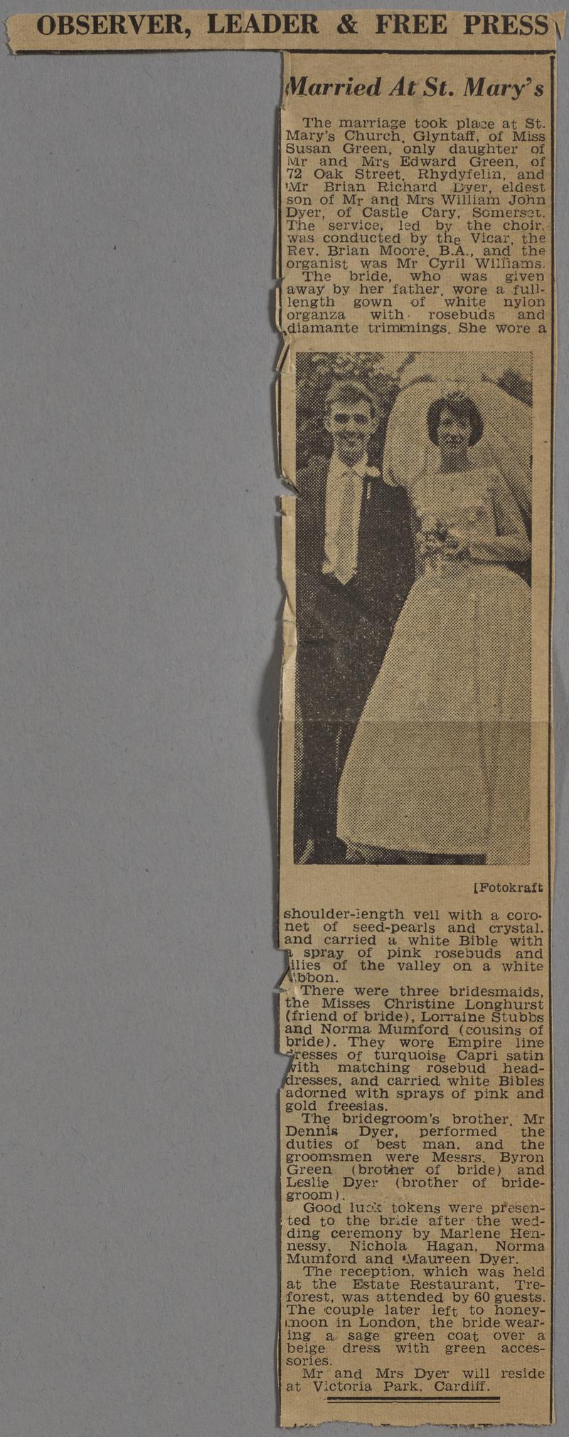 Newspaper cutting