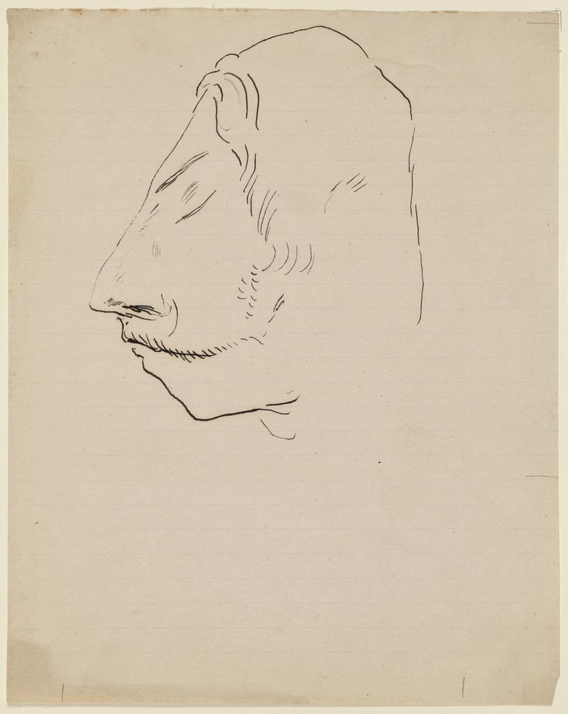 Caricature Sketch of a Man&#039;s Head