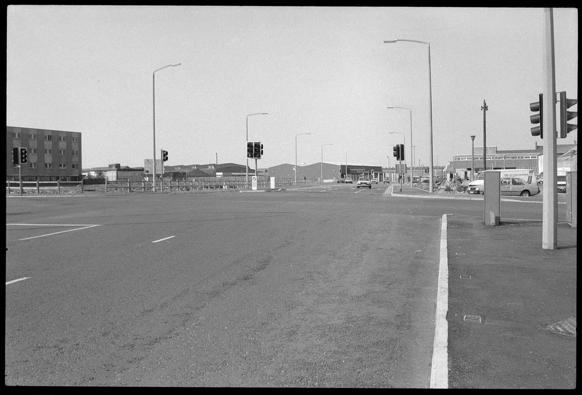 Junction of new road and Bute Street, near Salvation Army Hostel.