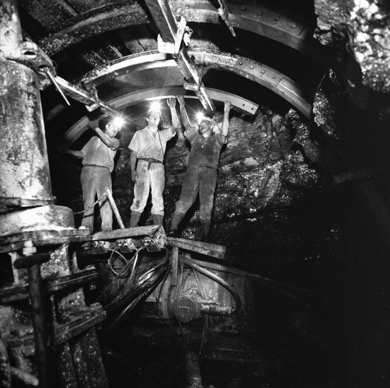 A repair gang at work, Oakdale Colliery