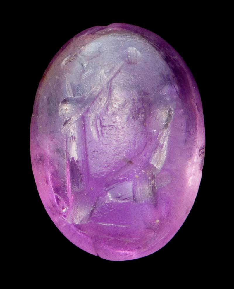 Roman intaglio (panther and column)