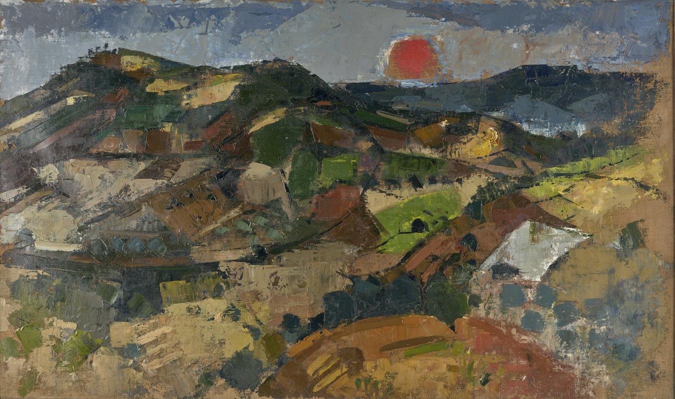 Dark Greek landscape