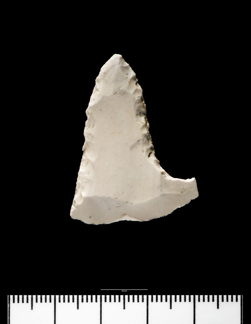 Neolithic flint transverse arrowhead
