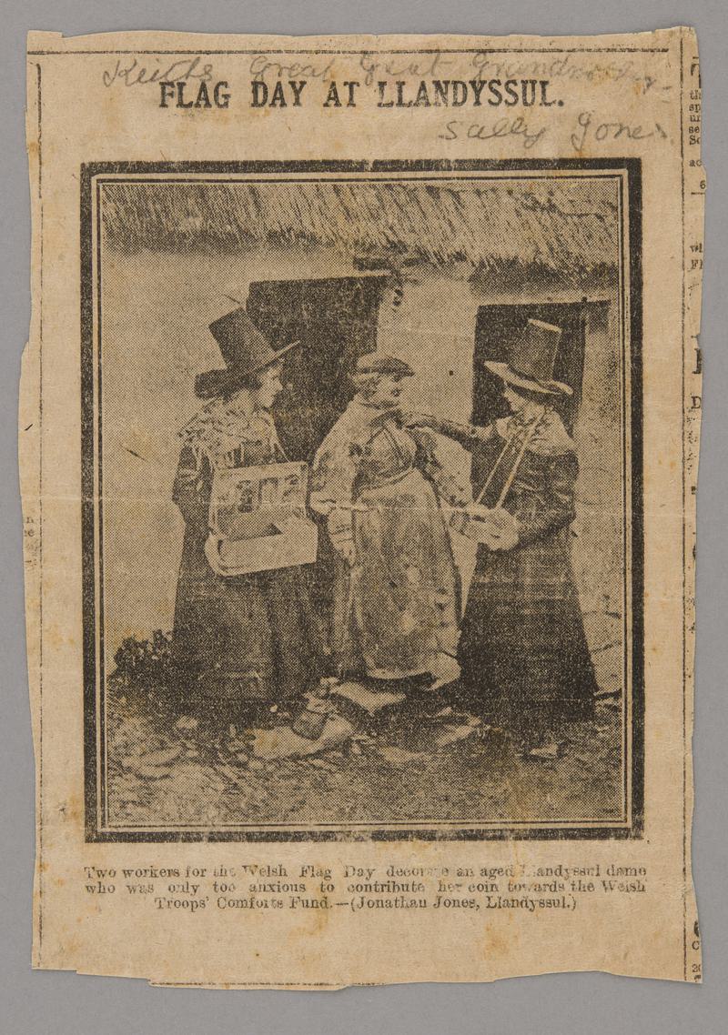 Flag Day at Llandyssul (newspaper cutting)