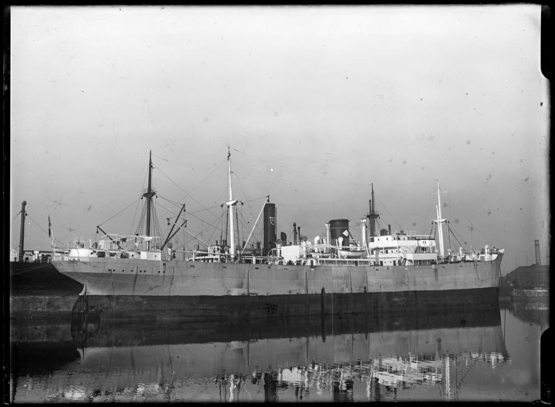 Three quarter Starboard stern view of S.S. DAGRUN, c.1936.