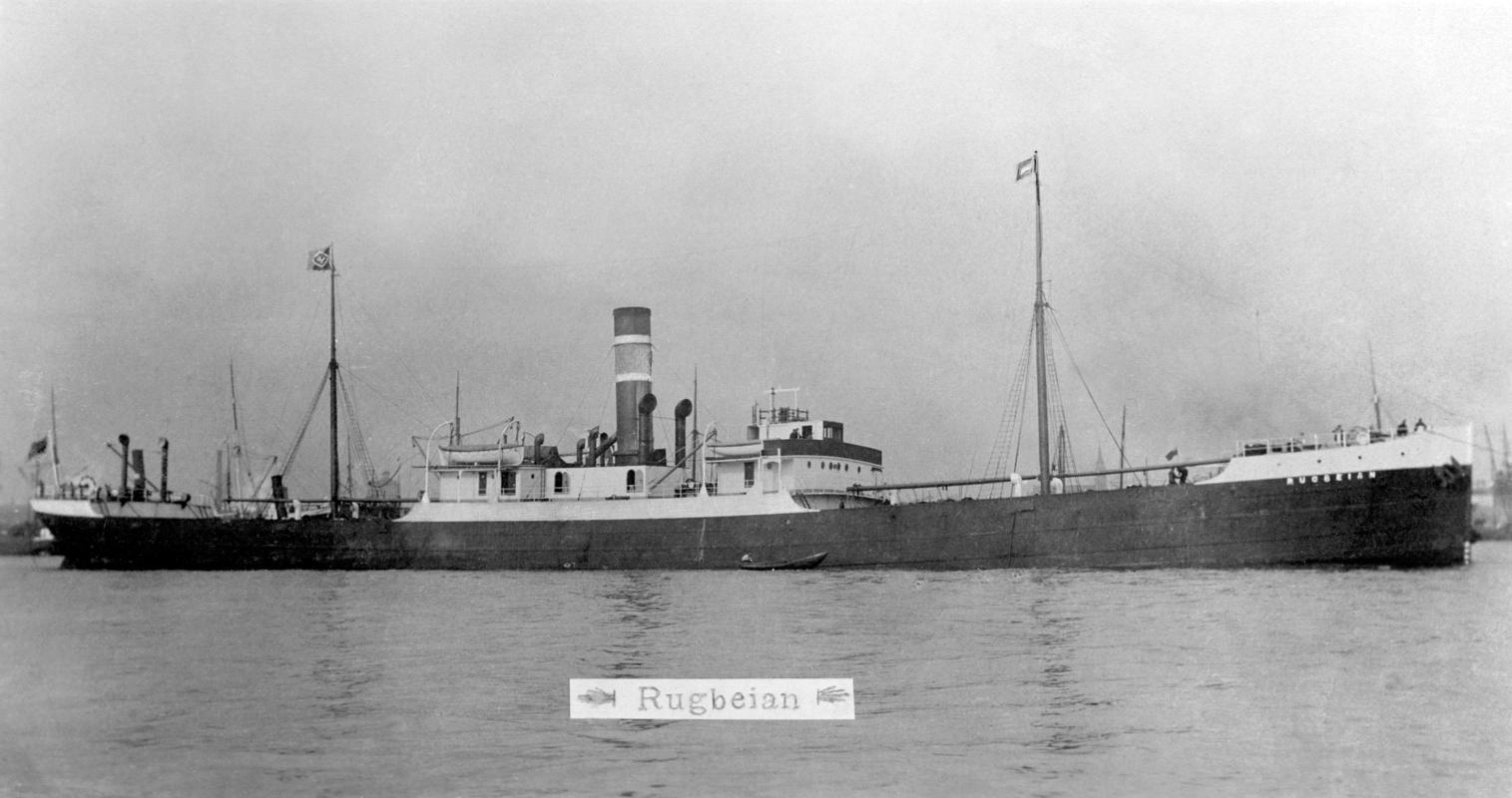 Postcard : steam ship RUGBEIAN