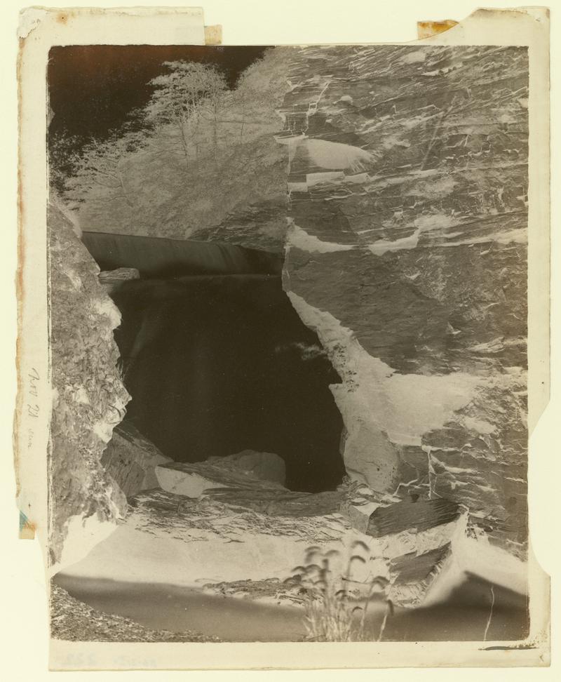 Penllergare, waterfall, paper negative