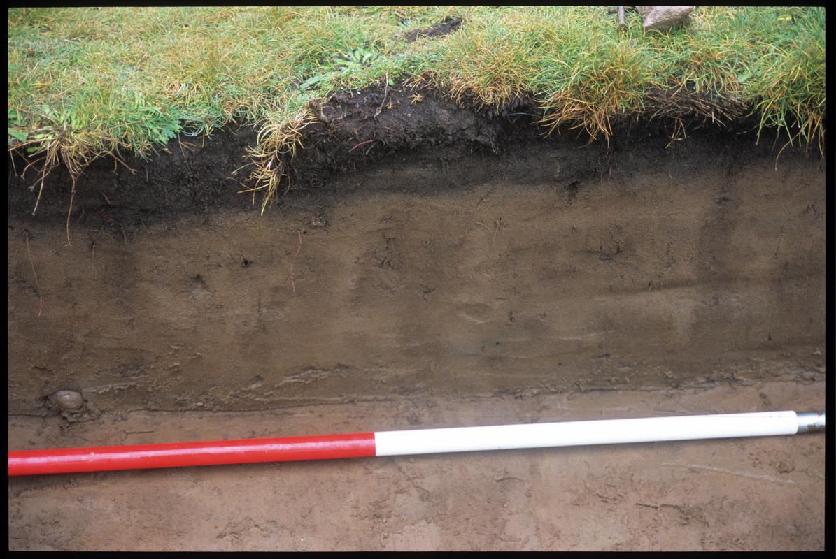 Burry Holms, Gower. 2001 Trench 4. Section at the north of the trench. Sequence shot 5.