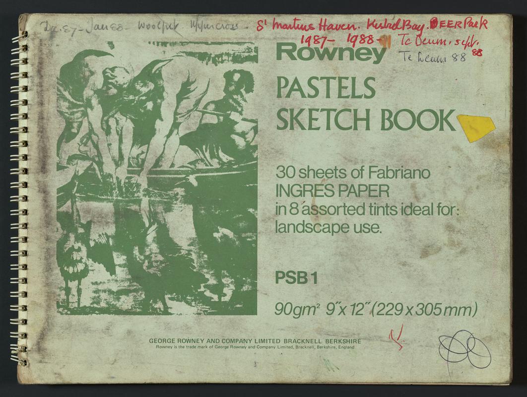 Sketchbook: Sister's house at Woolpit in Suffolk, plants & flowers, Skokholm from coast path, St Bride's Bay from the cottage at Martin's Haven, Renney Slip