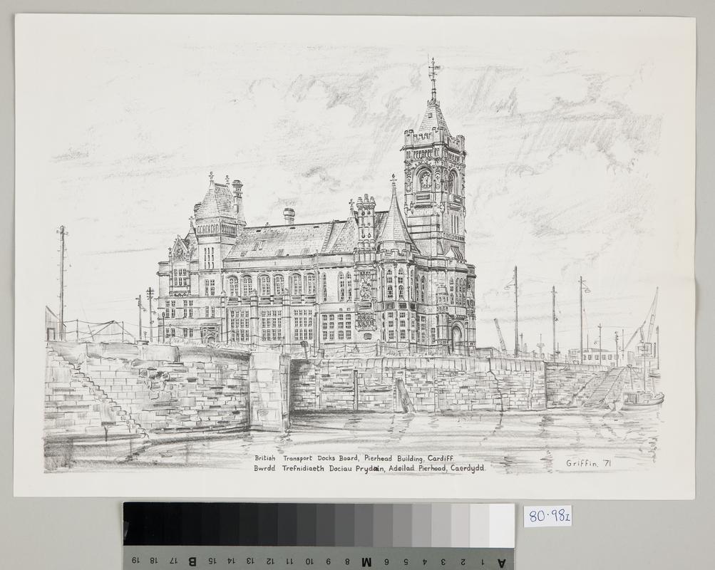 British Transport Docks Board, Pierhead Building, Docks, Cardiff (print)