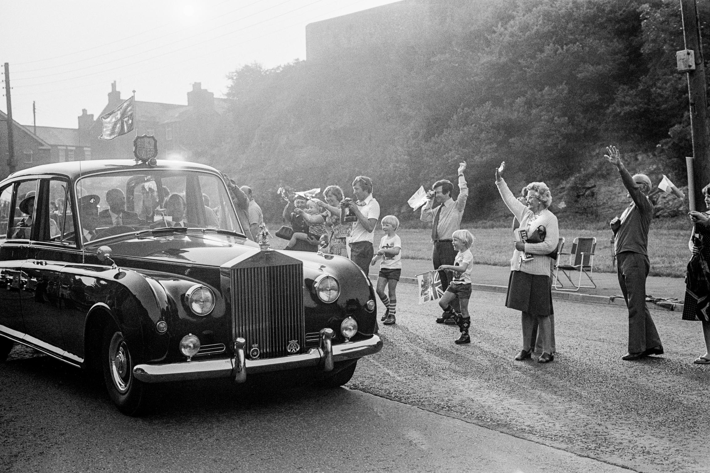 The Queens Jubilee visit to Wales. Barry