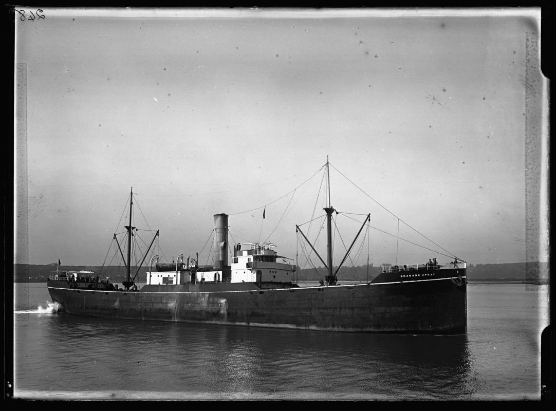 S.S. SEABANK SPRAY, glass negative