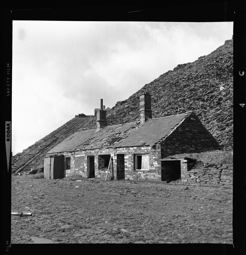 Exterior of a building.  Photograph taken during a &#039;nature trail&#039; around Dinorwig Quarry, April 1976.



2014.35/197-200 appear on the same strip negative.