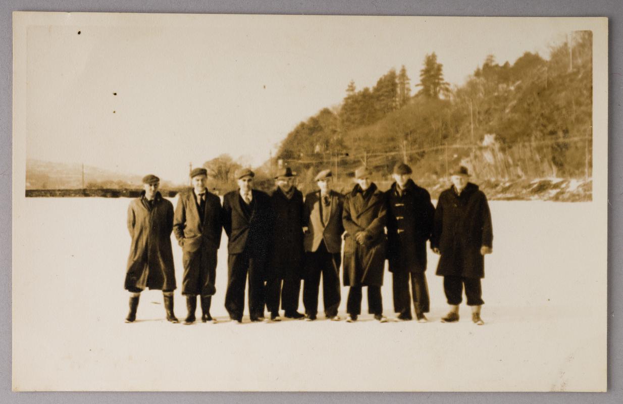 Llyn Peris frozen over, photograph